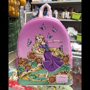 Loungefly Disney Tangled Sunflower Field Mini Backpack NWT